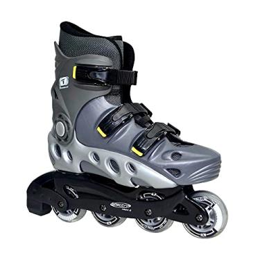 Imagem de Patins Traxart Inline Spectro Cinza Roller Abec-5 Rodas 72mm (36-37#5, Cinza)