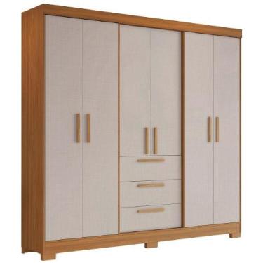 Imagem de Guarda Roupas Casal 6 Portas 3 Gavetas Croácia Madeirado - NOTÁVEL MÓV