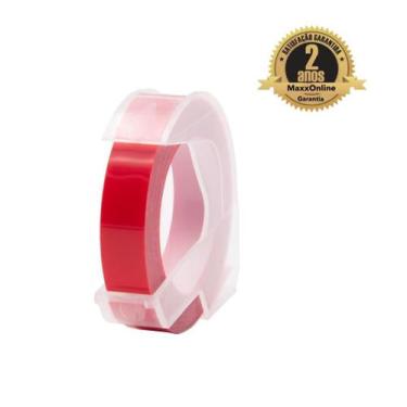 Imagem de Fita Vinílica Compatível Dymo Rotulador Manual 3D435 Vermelho 12mm - G
