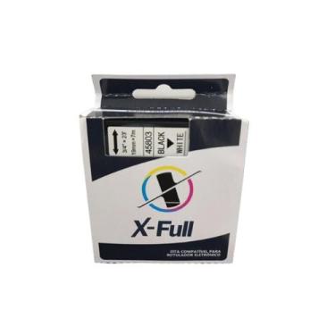 Imagem de Fita Compatível Dymo D1 45803 Branca Letra Preta 19mm - X-Full