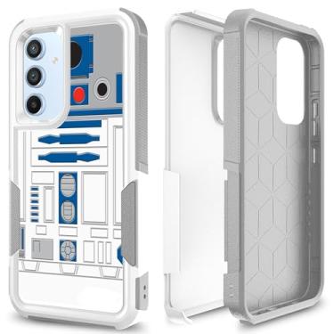 Imagem de Candykisscase Capa para Samsung Galaxy A54 5G, R2D2 Astromech Droid Robot Padrão Absorção de Choque PC Rígido e Interior Silicone Híbrido Camada Dupla Armadura Defender Capa para Samsung Galaxy A54