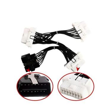 Imagem de 16 Pinos Obd2 Obd Ii Divisor Extensão Y Cabo 1 a 3 Fêmea Scanner Conec