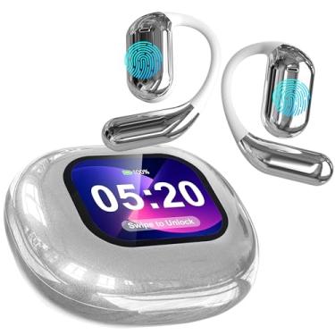 Imagem de Fones de ouvido AI Translation - Tradutor de fones de ouvido em tempo real para 144 idiomas, tela LCD sensível ao toque, design de orelha aberta, fones de ouvido de tradução, Audífonos Traductores