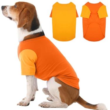 Imagem de IKIPUKO Pacote com 2 camisetas extragrandes para cães – camisetas respiráveis e leves, duráveis, com absorção de umidade para beagle, bulmastiff, dia quente de verão, atividades ao ar livre, viagens