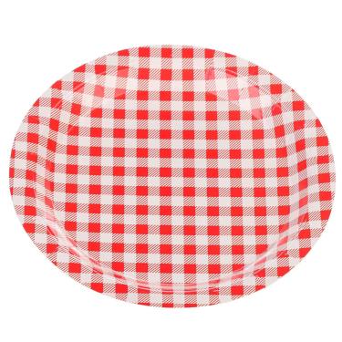 Imagem de Prato de Papel Junino Silver Xadrez Junino 18cm