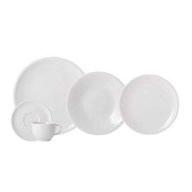 Imagem de Serviço de Jantar e Chá 30 Peças em Porcelana, Modelo Oca, Redondo, Porcelana Schmidt