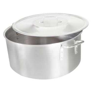 Imagem de Caçarola Panela Alvulsa Grande Profissional Cozinha Industrial Restaurante Linha Hotel Alumínio N36-17,5 litros