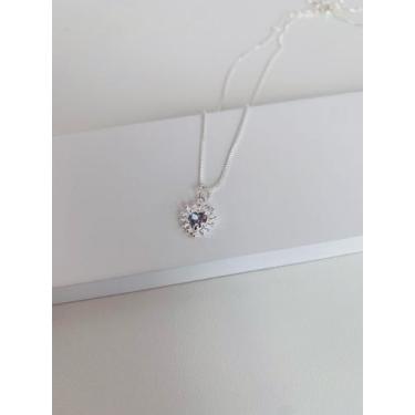 Imagem de Colares semi joia Prata 925 e ouro18 k com zircônia coração - dondocas