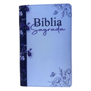 Imagem de Biblia ARC Flor Lírios Lilás com Harpa e indice