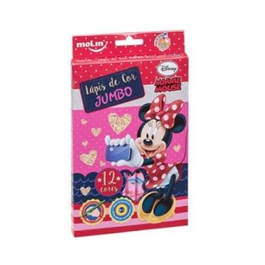 Imagem de LÁPIS DE COR JUMBO MINNIE MOLIN - COM 12 CORES