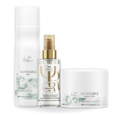 Imagem de Wella Nutricurls Sh 250ml + Masc 150ml + Oleo Light 100ml - Wella prof