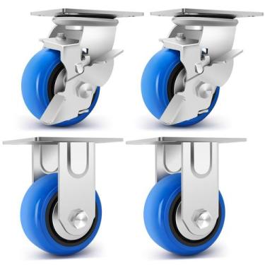 Imagem de Conjunto de rodízios W B D WEIBIDA 4 polegadas Heavy Duty 2500 libras
