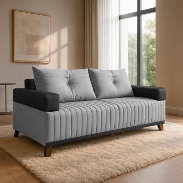 Imagem de Sofá 3 Lugares Leona em Linho Bom Pastor