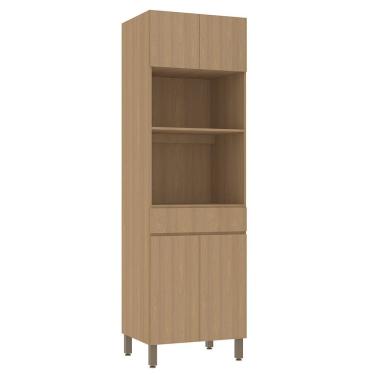 Imagem de Paneleiro 70cm 4 Portas e 1 Gaveta com Espaço Torre Quente Slim Luciane Móveis
