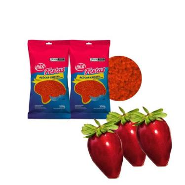Imagem de Açúcar Vermelho para Morango do Amor Kit 2 un Mix