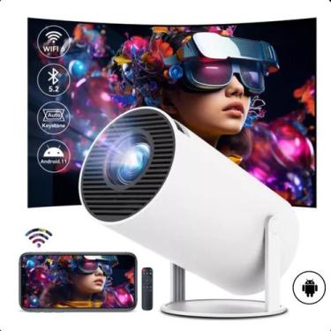 Imagem de Projetor 4K com controle remoto, fácil ajuste de imagem e som. - ASAF