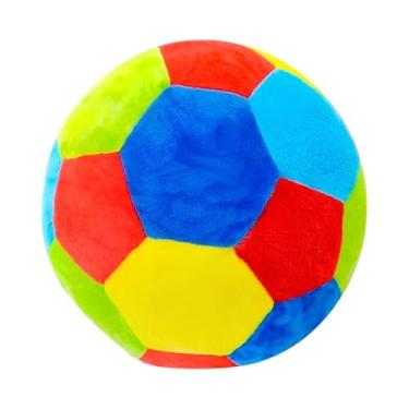Imagem de Bola Pelúcia Macia Colorido Infantil Guizo Chocalho Criança