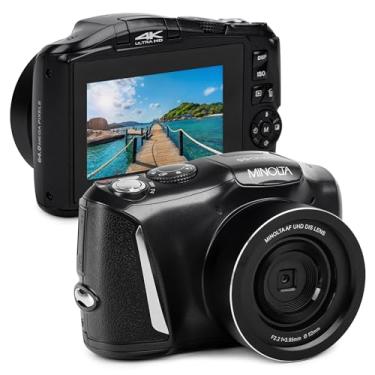 Imagem de Minolta Câmera digital de 64 MP – Vídeo Ultra HD 4K a 60FPS, zoom digital 16x, WiFi, sensor CMOS, visor LCD de 3 polegadas, exposição automática – Inclui cartão de memória de 32 GB, bateria