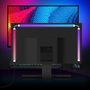 Imagem de Xtremevision Faixa de retroiluminação LED S202-32 para monitor de 32 polegadas, iluminação RGB de sincronização instantânea com áudio e vídeo, luz de fundo controlada por software de latência