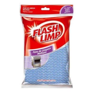 Imagem de Panos Perfex Com 5 Un Azul Multiuso Limpeza Flash Limp, Azul