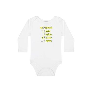 Imagem de Body em Suedine Unissex para Bebê Quimby, Branco, B, G