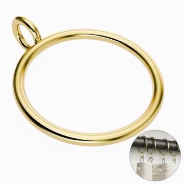 Imagem de Anéis de cortina GASRONS, pacote com 50 unidades, metal dourado, 3,8 c