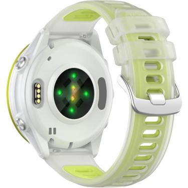 Imagem de Miimall Pulseira de TPU para Garmin Forerunner 570 47 mm/970/255/265, impermeável, moderna, pulseira de substituição colorida sem lacunas de 22 mm para Venu 2/3, Vivoactive 4 para mulheres e homens