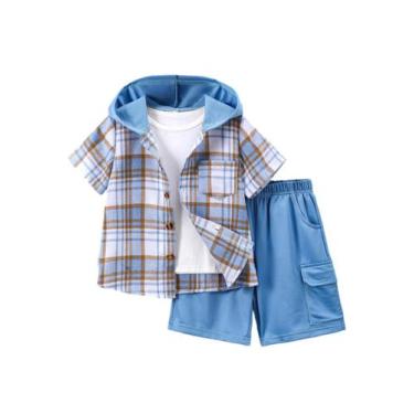 Imagem de Conjunto de roupas Fdqin para meninos, tamanho 13-14 anos, manga curta