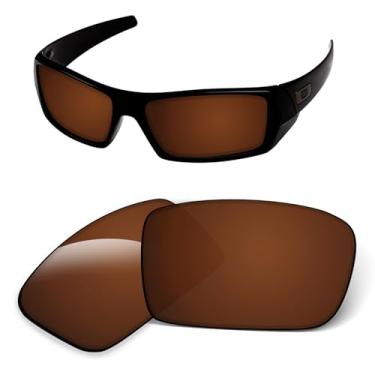 Imagem de Lentes de substituição de 1,6 mm compatíveis com óculos de sol Oakley Gascan OO9014, antiarranhões e resistentes a impactos, Marrom âmbar., One Size