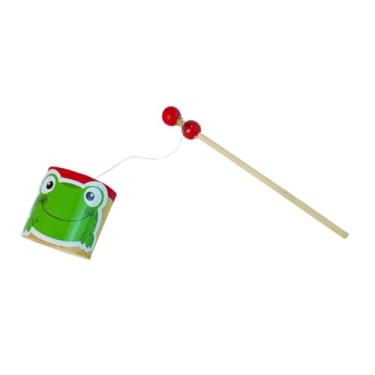 Imagem de menolana Brinquedo de sapo de bambu para crianças, brinquedo de experimento científico, atividade de artesanato divertida e engraçada, gerador de som de sapo,