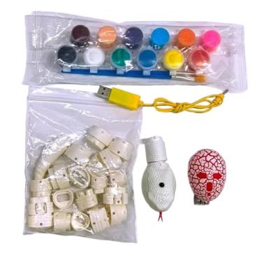 Imagem de simhoa Brinquedo de com controle remoto faça você mesmo, RC, gato, brinquedo para meninos, recarregável por USB, desmontado, pintura à mão, Cascavel