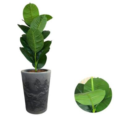 Imagem de Planta Artificial Ficus Jiboia Toque Real Com Vaso Polido - PlantaImpo