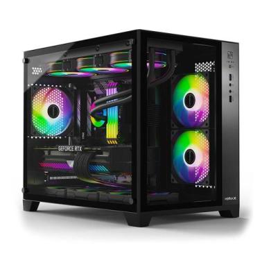 Imagem de Gabinete Gamer Hyrax HGB710, Mini Tower, M-ATX, Frontal e Lateral Em V
