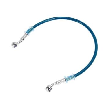 Imagem de Partuto Linha de mangueira de óleo de embreagem de freio de motocicleta de 50 cm com fio de aço inoxidável trançado PU linha de freio hidráulico de motocicleta para motocicletas Dirt Bikes azul