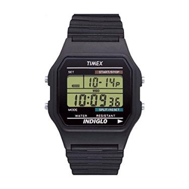 Imagem de Timex Relógio masculino T75961 Classics com cronógrafo digital e pulseira preta, Cronógrafo, digital, movimento de quartzo