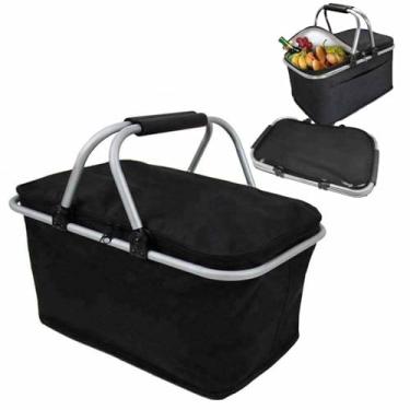 Imagem de Bolsa Térmica 30L Dobrável para Piquenique, Praia e Camping com Zíper