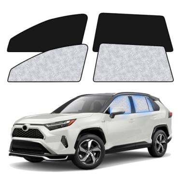 Imagem de ZATOOTO Persianas de janela de carro para Toyota RAV4 2019-2024, 4 peças de capas magnéticas de janela de carro, 100% de proteção UV, cortinas de privacidade dobráveis para janela lateral para bebê
