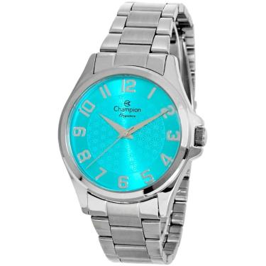 Imagem de Champion Feminino Analógico Azul Aço Inoxidável 50m Semi Joia-Feminino