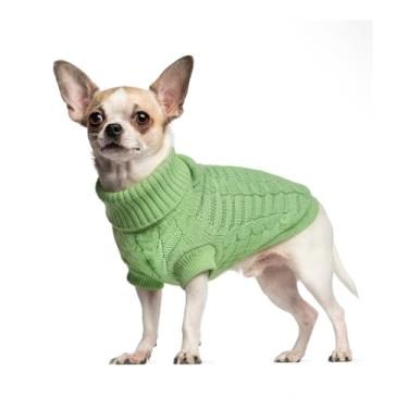 Imagem de Pawfun Suéter aconchegante com gola rolê para cães – Suéteres de tricô macios e quentes para meninos e meninas animais de estimação, suéter de Natal para roupas de inverno para filhotes pequenos