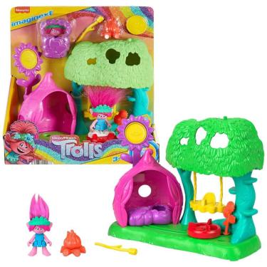 Imagem de Playset Trolls com Figura de Papoula para Brincar de Faz de Conta para Crianças de 3 Anos ou Mais, Fisher-Price Imaginext
