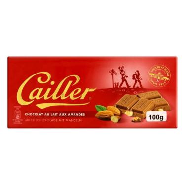 Imagem de Chocolate Suíço Com Amêndoas Cailler Ao Leite Barra 100G