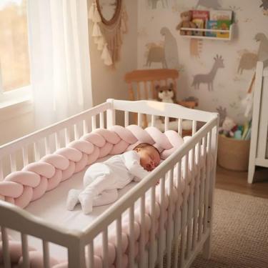 Imagem de Trança Lateral Protetora De Berço Americano 4 Metros - Carinha de Anjo