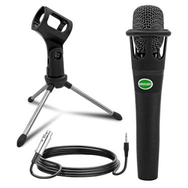 Imagem de Microfone profissional áudio cardiodo dinâmico karaokê cantando com fio microfone karoke gravação de música microfone 5 núcleos MIC coroa classificações