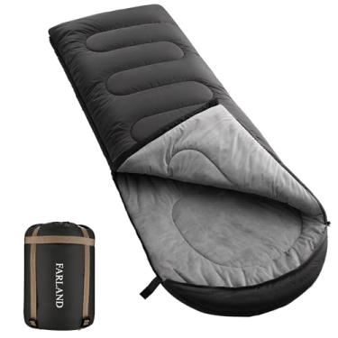 Imagem de FARLAND Sacos de dormir para adultos com saco de compressão, portátil e leve para 3-4 estações, acampamento, caminhada, impermeável, mochila e ar livre, saco de dormir para clima frio para crianças