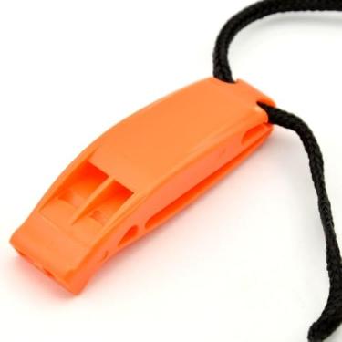 Imagem de Apito De SobrevivêNcia 5 Em 1 Multifuncional - Com BúSsola, Espelho Sinalizador, Pederneira E Porta-Objetos, Kit De EmergêNcia Para Camping E Trilha(Apito (60x20mm))