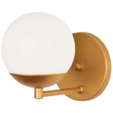 Imagem de Arandela Moderna Jabuticaba Dourada 1 Globo Bola De Vidro Le