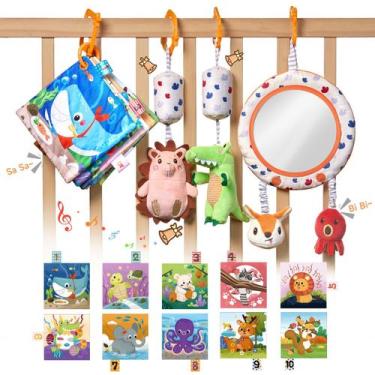 Imagem de Brinquedos para cadeirinhas de bebê TUMAMA de 0 a 12 meses com livro R