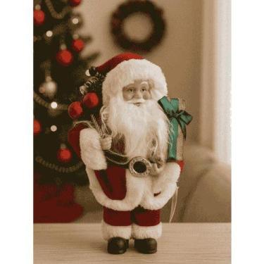 Imagem de Papai Noel 30cm Vermelho Natal Decoração Luxo Sofisticado Mesa Arvore 