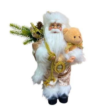 Imagem de Papai Noel 30cm Vermelho Natal Decoração Luxo Sofisticado Mesa Arvore 