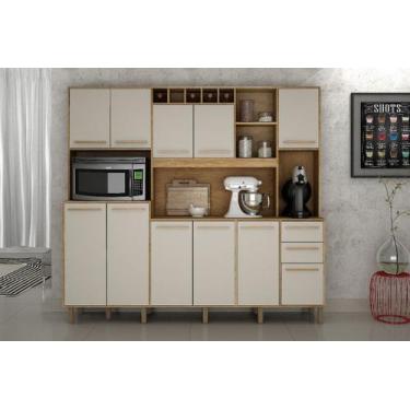 Imagem de Armário de Cozinha Ambiente Petra 11 PORTAS Valdemóveis Ci - VALDEMOVE